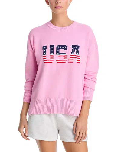 Beach Riot Callie Usa Sweater In Pink