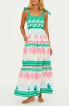 Beach Riot Cami Print Cover-up Maxi Sundress In Tropical Palm