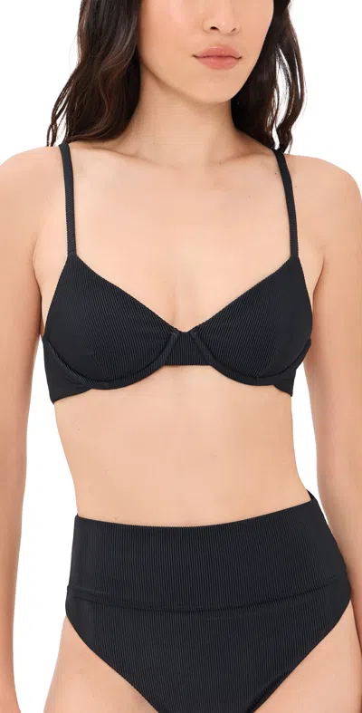Beach Riot Camilla Bikini Top Black