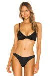 Beach Riot Camilla Bikini Top In Black
