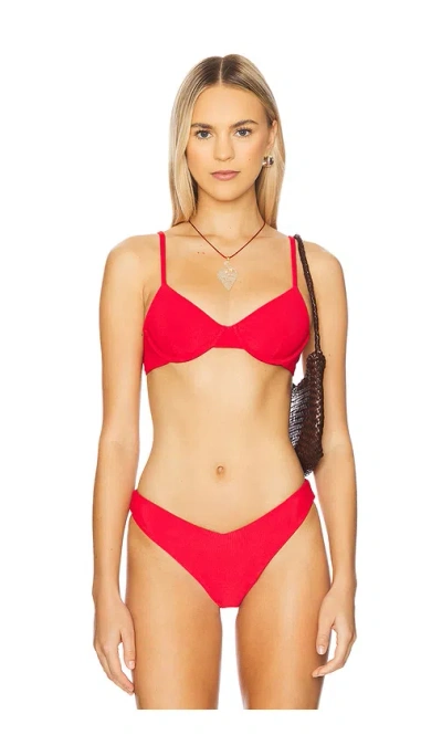 Beach Riot Camilla Bikini Top In Pink