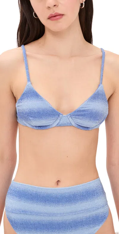 Beach Riot Camilla Bikini Top Sapphire Sea In Blue