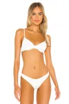 Beach Riot Camilla Bikini Top In White