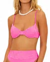 Beach Riot Camilla Swim Top In Strawberry Stand Terry In Pink