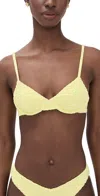 Beach Riot Camilla Terry Underwire Balconette Bikini Top In Neutral