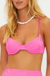 Beach Riot Camilla Swim Top In Strawberry Stand Terry