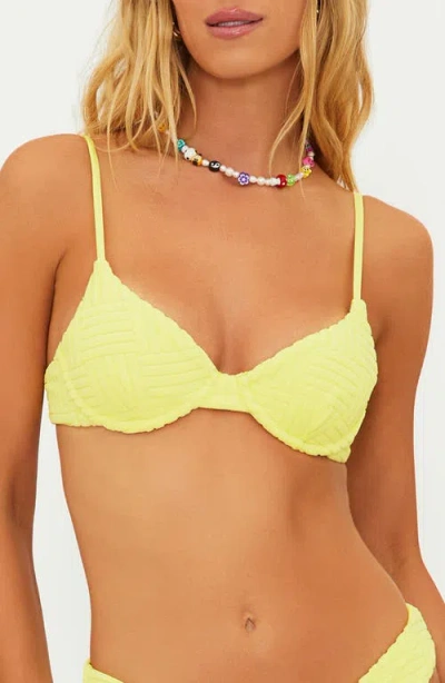 Beach Riot Camilla Underwire Bikini Top In Yellow