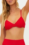 Beach Riot Camilla Underwire Bikini Top In Animal Print