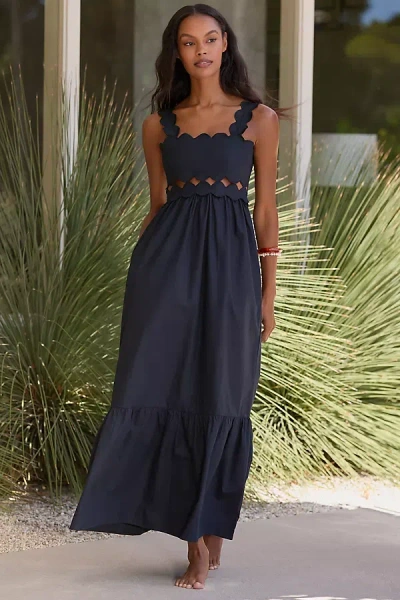 Beach Riot Campbell Cutout Maxi Dress In Blue