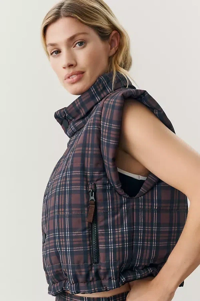 Beach Riot Canyon Puff Vest Jacket In Brown