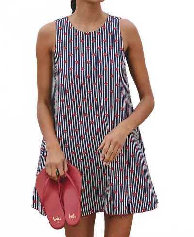 Beach Riot Caprina Mini Dress In Star Linen In Blue