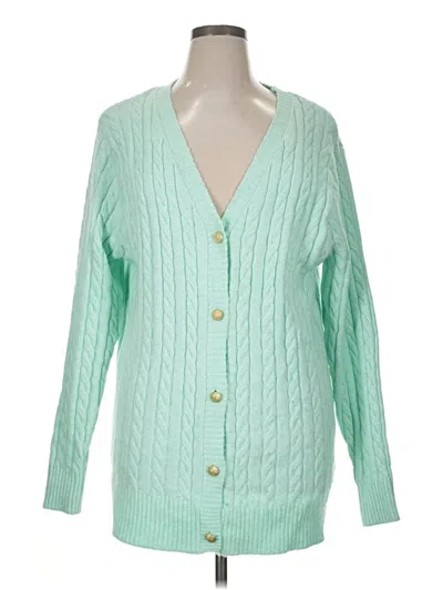 Pre-owned Beach Riot Cardigan Sweater In Green