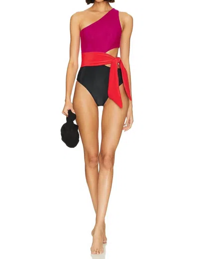 Beach Riot Carlie One Piece Swimsuit In Glacier Colorblock In Multi