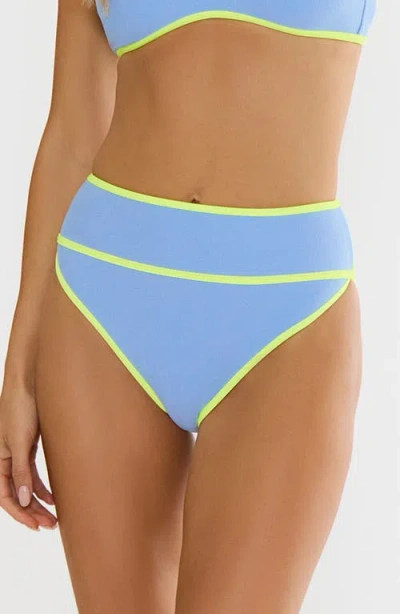 Beach Riot Carlotta High Waist Swim Bottoms In Blue