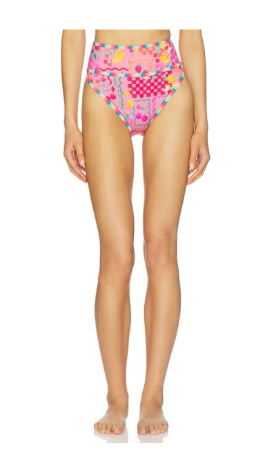 Beach Riot Carlotta Highwaist Bikini Bottom In Purple