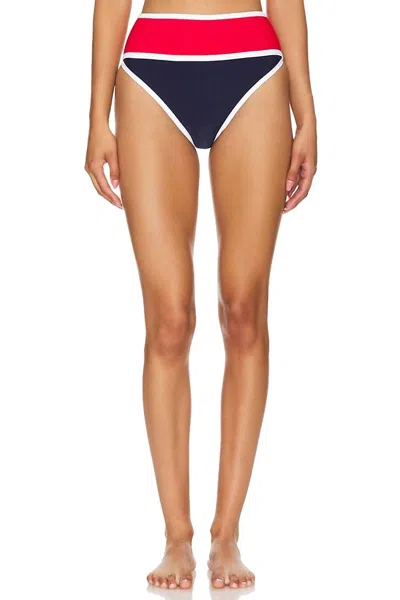 Beach Riot Carlotta Swimsuit Bottom In Americana Colorblock In Multi