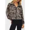 Beach Riot Casen Leopard Print Zip Jacket In Black