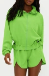 Beach Riot Casen Zip-up Jacket In Palm Garden Green
