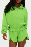 Beach Riot Casen Zip-up Jacket In Palm Garden Green