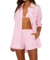 Beach Riot Cassidy Stripe Long Sleeve Top In Prism Pink Stripe In Pink