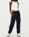 Beach Riot Cassius Stretch Cotton Cargo Pants In Blue