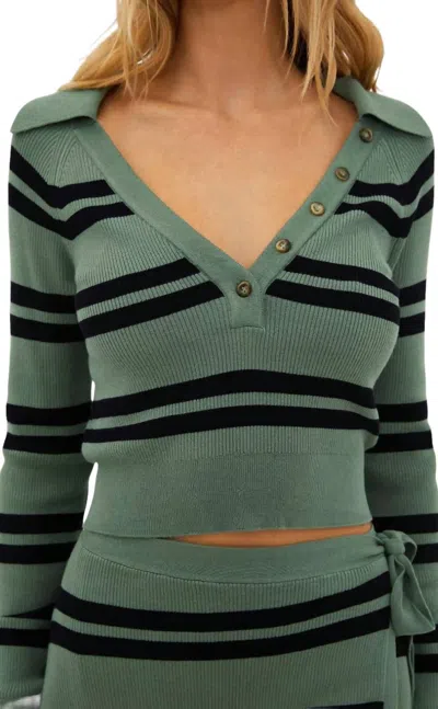 Beach Riot Catalina Top In Queen Palm Stripe In Multi