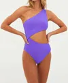 Beach Riot Celine One Piece Swimsuit In Ultra Violet Terry In Purple