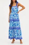 Beach Riot Charlotte Floral Tie Strap Cover-up Maxi Dress