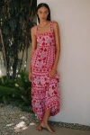 Beach Riot Charlotte Square-neck Maxi Dress In Multi