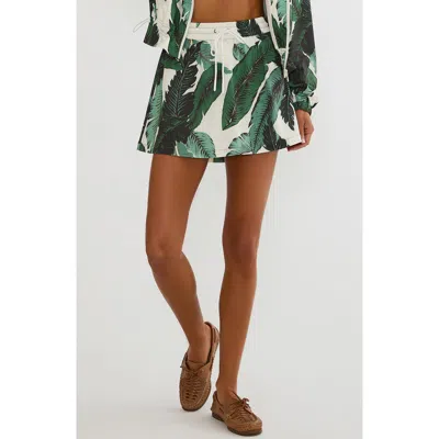 Beach Riot Clyde Drawstring Miniskirt In Green