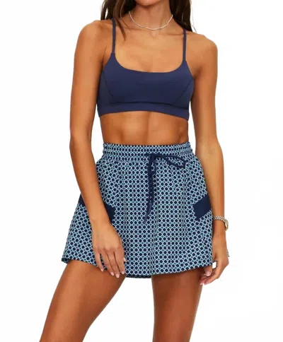 Beach Riot Clyde Skirt In Twilight Tides Geo In Blue