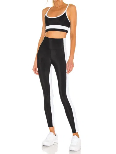 Beach Riot Colorblock Leggings In Black/white In Multi