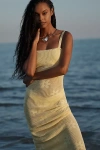 Beach Riot Conrad Sheer Cover-up Maxi Dress In Yellow