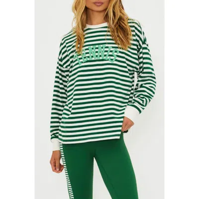 Beach Riot Cyra Stripe Top In Green