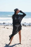Beach Riot Deborah Sheer Midi Skirt In Black