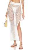 Beach Riot Deborah Sheer Midi Skirt In White