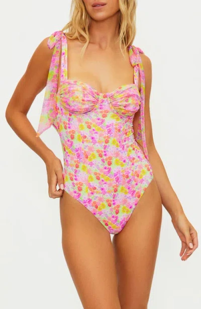 Beach Riot Dede Underwire One-piece Swimsuit In Multi