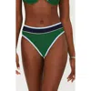 Beach Riot Delia Colorblock Bikini Bottoms In Green