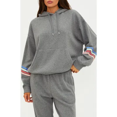 Beach Riot Dess Fleece Hoodie In Gray