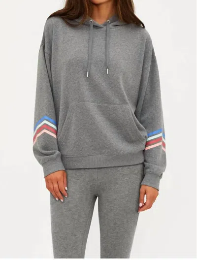 Beach Riot Dess Fleece Hoodie In Horizon Heather Gray In Multi