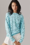 Beach Riot Devyn Alpine Crewneck Sweater In Blue