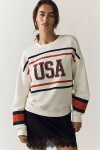Beach Riot Devyn Oversized Usa Sweatshirt In Multi