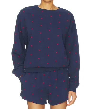 BEACH RIOT DEVYN CREWNECK SWEATER IN STAR SPANGLED