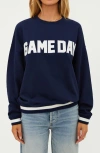 Beach Riot Devyn Gameday Appliqué Sweatshirt In Blue