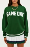 Beach Riot Devyn Gameday Appliqué Sweatshirt In Green