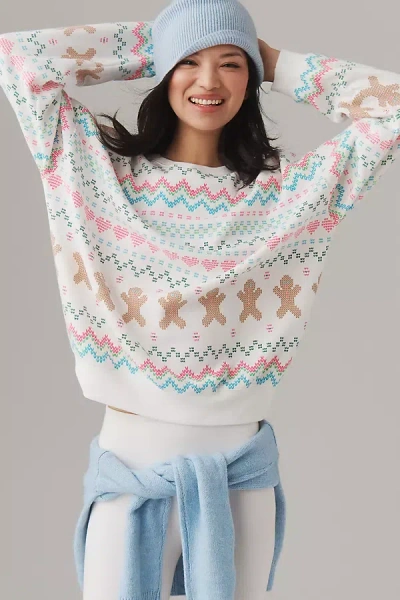 Beach Riot Devyn Gingerbread Crewneck Sweater In Red