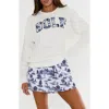 Beach Riot Devyn Graphic Oversized Sweatshirt In White