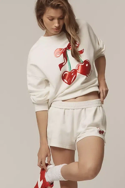 Beach Riot Devyn Long-sleeve Cotton Cherry Sweatshirt In Neutral