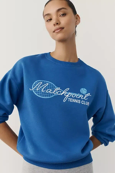 Beach Riot Devyn Oversized Crew-neck Sweatshirt In Blue