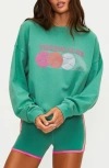Beach Riot Devyn Oversized Graphic Sweatshirt In Green